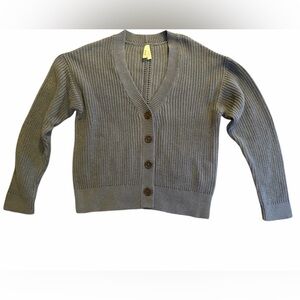PACT 100% Organic Luxe Cardigan V-Neck Button Front Women's Sweater Cardigan